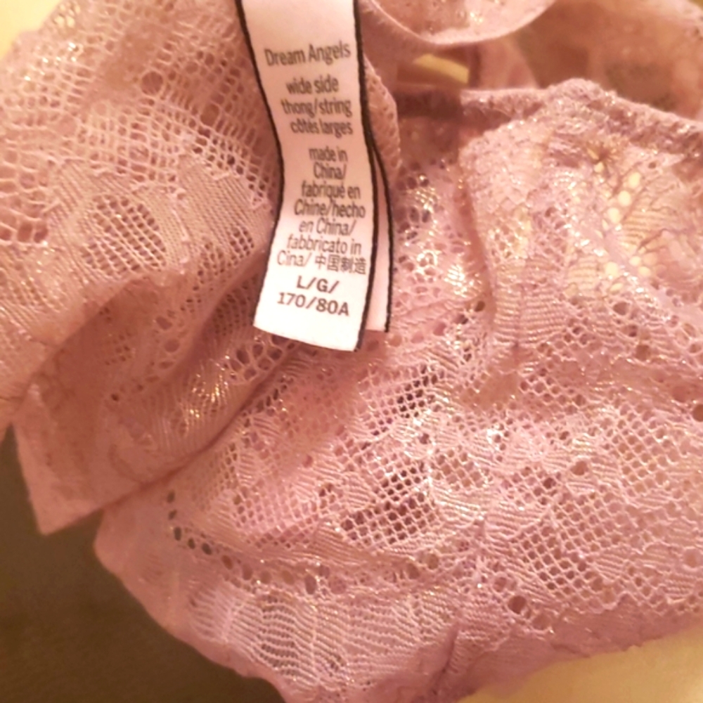 Nwt Victoria's Secret Dream Angels Foil Thong M/L - Picture 3 of 6